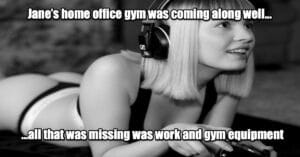 Home office gym combo ideas